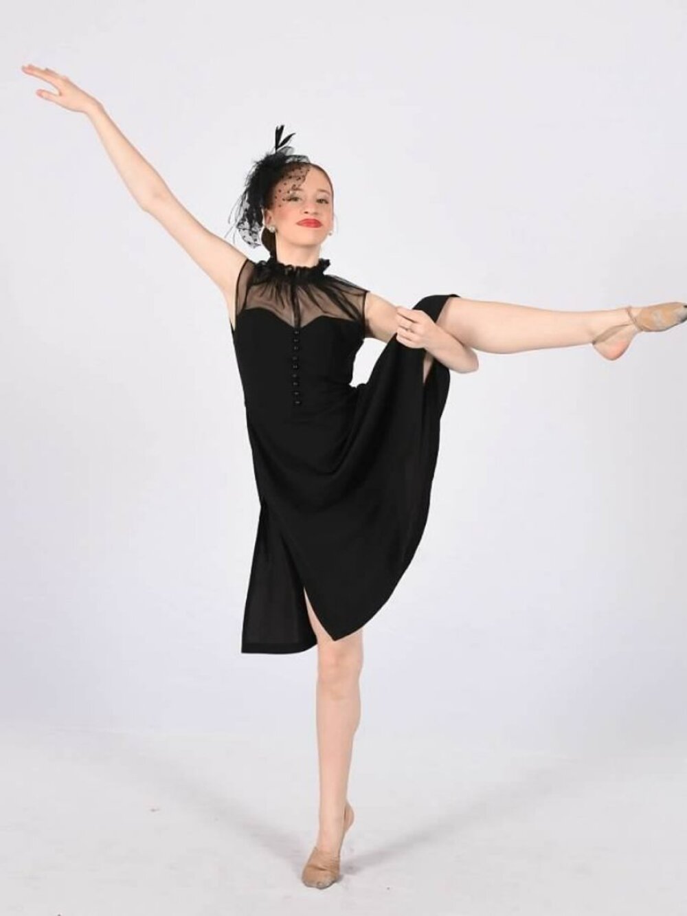 Black Contemporary Dance Costume, XSA
